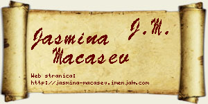 Jasmina Maćašev vizit kartica